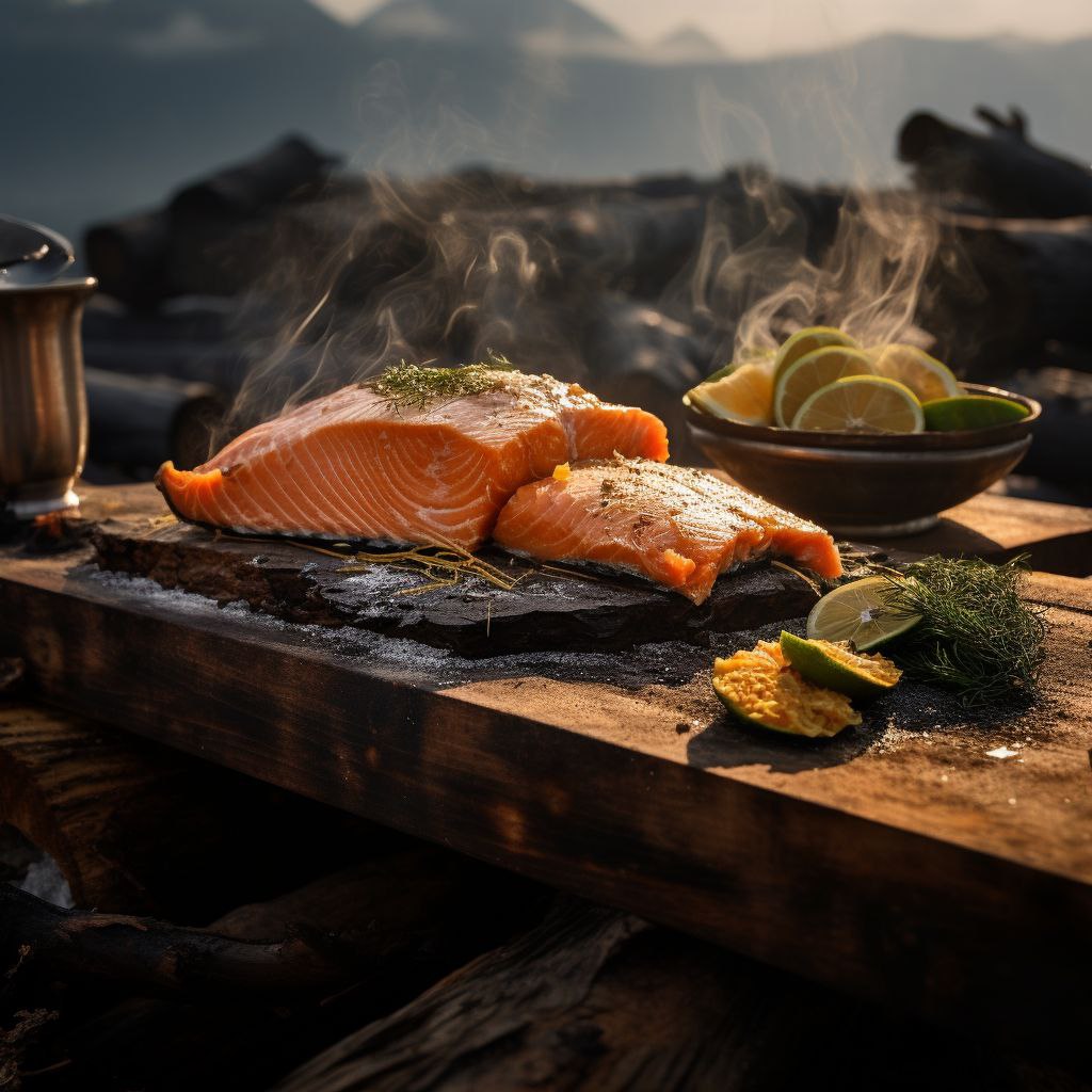 Hot Smoked Alaskan King Salmon 1 lb