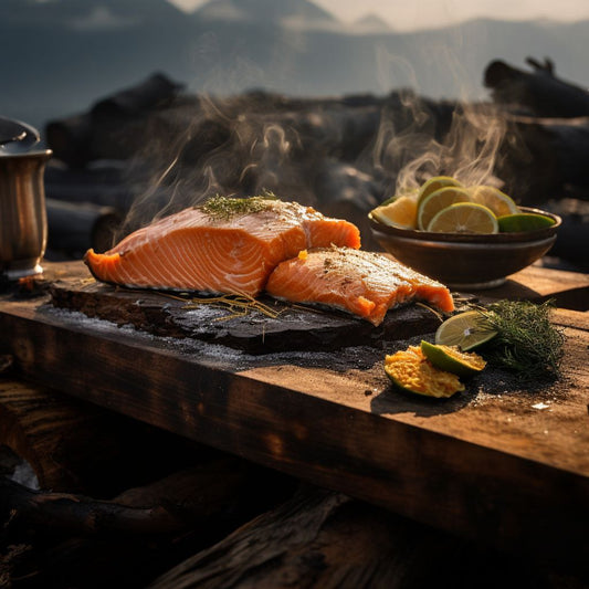 Hot Smoked Alaskan King Salmon 1 lb