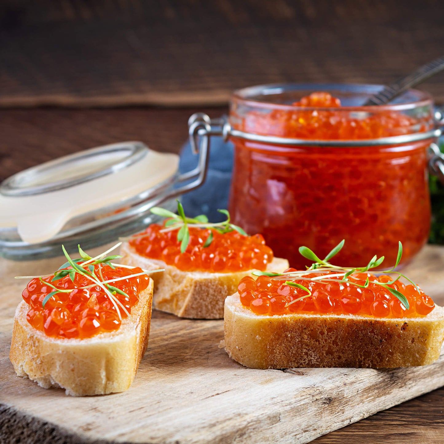 Chum Salmon Red Caviar 2.2 lbs - Highest Grade Wild Chum Salmon Roe 2.2 lbs